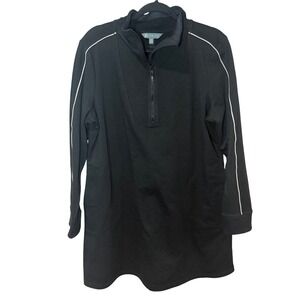 Title Nine Warmup Fleece Dress Activewear Athleisure Black Size XL